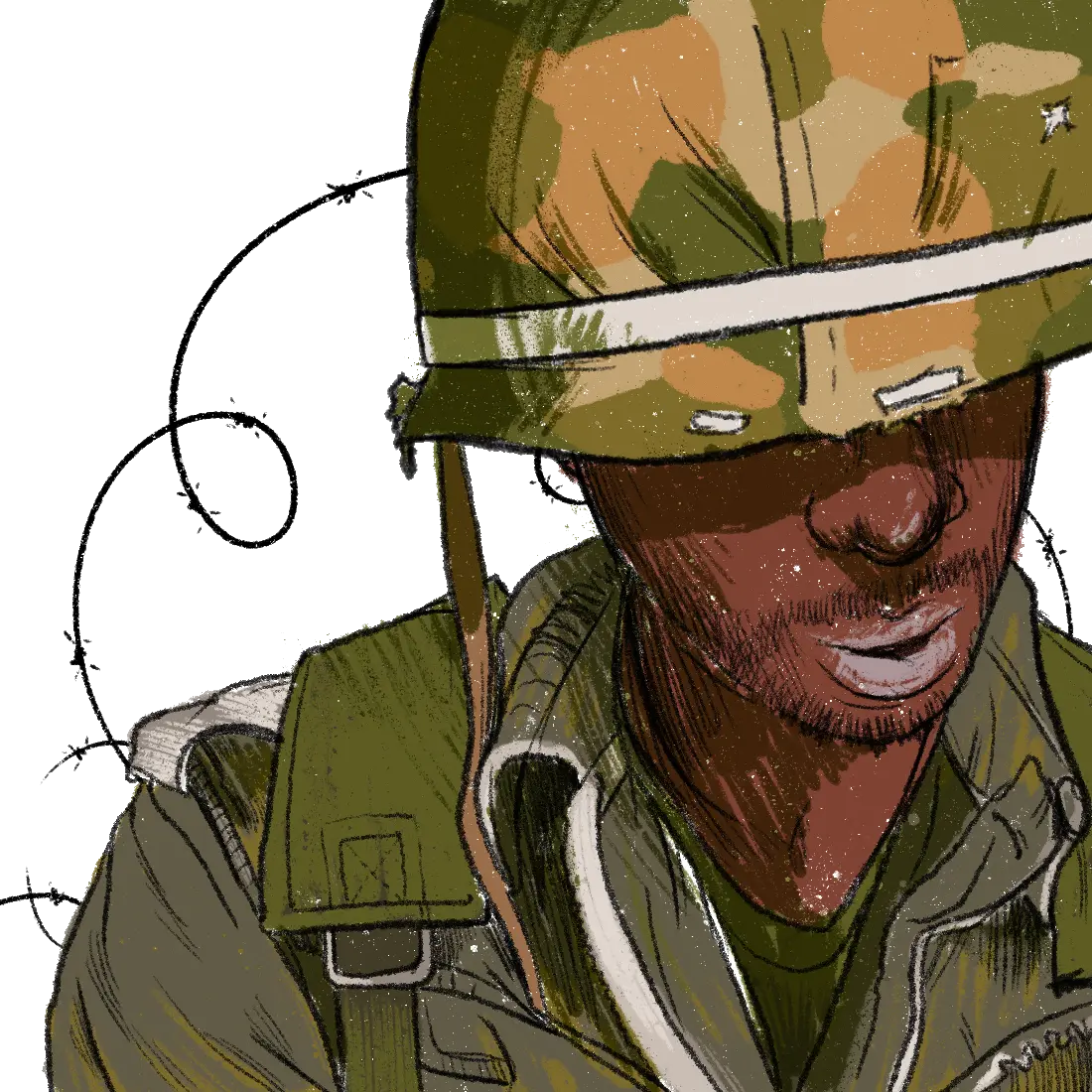 An illustration of a soldier
